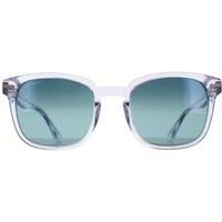 Serengeti Men's Square Shiny Crystal Mineral Polarized Blue Ethan in Clear