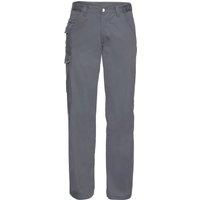 Russell Men's Workwear Polycotton Twill Trouser Pants (Regular) in Grey | Size: 48R