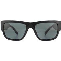 Versace Men's Rectangle Black Dark Grey Sunglasses