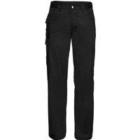 Russell Men's Workwear Polycotton Twill Trouser Pants (Long) in Black | Size: 32L