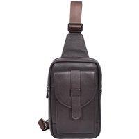 Mens Real Leather Chest Bag Cross Body Small Organiser Pouch Elliot Black