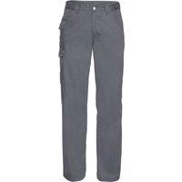 Russell Men's Polycotton Work Trousers in Grey | Size: 28L