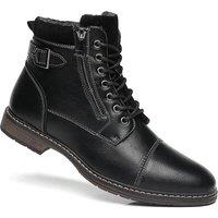 TOP STAKA SHOES Men's Smart Work Office Style Zip Smart Chukka Boots with Lace & Zip Up in Black | Size: 9