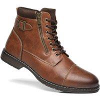 TOP STAKA SHOES Men's Smart Work Office Style Zip Smart Chukka Boots with Lace & Zip Up in Tan | Size: 7.5