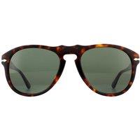 Persol Men's Aviator Havana Green Sunglasses in Brown