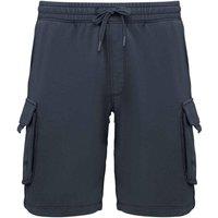 Native Spirit Men's French Terry Washed Cargo Shorts in Mid Navy | Size: XL