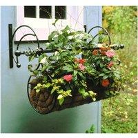 Poppy Forge Regal Swing Planter Planter, Solid Steel - L45 x W60 x H117 cm - Black