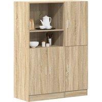 Berkfield Home 2 Piece Kitchen Cabinet Set Sonoma Oak Engineered Wood in Brown