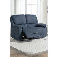 More4Homes Sydney 2 Seater Fabric Manual Recliner Sofa in Blue