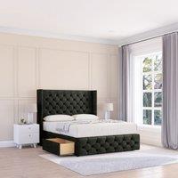 Luthor Dumfries Wingback Bed Set ,No Drawers & 54" Floor Standing Headboard