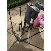 Poppyforge Family Boot Rack - Wellie Stand - Steel - L34.3 x W53.4 x H45.8 cm in Black