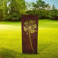 Poppyforge Dandelion Garden Screen Large BM/RtR - Steel - W45.7 x H147.3 cm in Brown