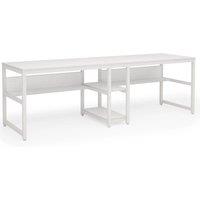 Large White Office Desk for 2
