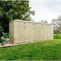 Buttercup Farm Shireburn Bin Store, Fits 1x 180L/240L Wheelie Bins & 8x Boxes in Brown