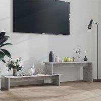 Berkfield Home TV Cabinet Concrete Grey 180x30x43 cm Engineered Wood | Size: 180 x 30 x 43 cm