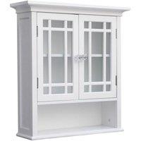 Bathroom Neal Wooden Wall Cabinet 2 Doors White