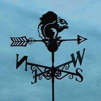 Poppyforge Squirrel Weathervane - Steel - W65 x H88 cm - Powder Coated Black