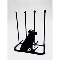 Poppyforge 2 Pair Boot Rack - Labrador - Steel - L30.4 x W38 x H48.3 cm - Black