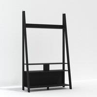 Lemon Pavilion Furniture Tiva Ladder TV Unit - MDF - L38.6 x W105 x H175.4 cm - Black | Size: 1 Pack