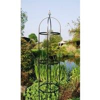 Poppy Forge 8Ft Traditional Tower, Garden Obelisk, Plant Support - Steel - Black
