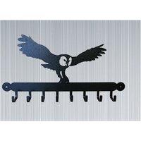 Poppyforge Tool Rack (Owl) - Hooks - Solid Steel - W53.3 x H10 cm - Black