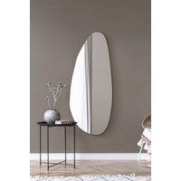 MirrorOutlet New Frameless Pond Leaner / Wall Mirror 47 X 20 (120CM X 50CM) in Silver | Size: 1 Pack