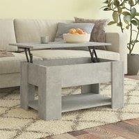 Berkfield Home Coffee Table Concrete Grey 79x49x41 cm Engineered Wood | Size: 79 x 49 x 41 cm