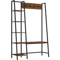 Lemon Pavilion Furniture Ealing Large Hallway Unit - L40 x W111 x H171 cm - Vintage Pine in Brown | Size: 1 Pack