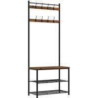 Lemon Pavilion Furniture Ealing Small Hallway Unit - L32.5 x W70 x H175.5 cm - Vintage Pine in Brown | Size: 1 Pack