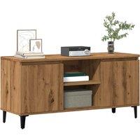 Berkfield Home TV Cabinet Artisan Oak 102x35x50 cm Engineered Wood in Brown | Size: 102 x 35 x 50 cm
