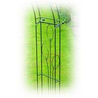Poppyforge Flower 4 Sided Gazebo Bare Metal/Ready to Rust - Steel in Dark Green