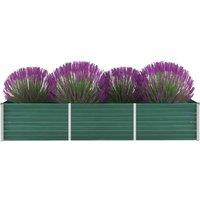 Berkfield Home Garden Raised Bed Galvanised Steel 240x80x45 cm Green | Size: 240 x 80 x 45 cm