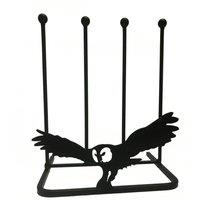 Poppyforge 2 Pair Boot Rack - Owl - Steel - L29 x W39 x H48 cm - Black