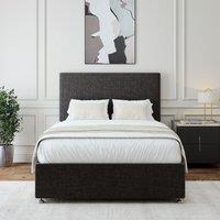 Bedmaster Linen 4 Drawer Divan Base & Plain Headboard in Mauve | Size: King