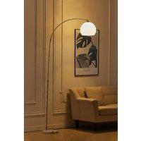 Modern Arched Floor Lamp with Marble Base Adjustable Height 145-220CM