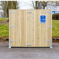 Buttercup Farm Whalley Commercial Euro Wheelie Bin Store, Fits 1 x 660L to 1100L Bin in Brown