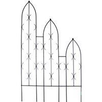 Poppy Forge Triple Slope Gothic Screen - Plant Support - Steel - Black
