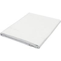 1951 'Luxury 400 Thread Count' Cotton Sateen Flat Sheet in White | Size: King Flat