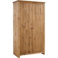 Lemon Pavilion Furniture Havana 2 Door Wardrobe - Pine - L57 x W103 x H186 cm - Pine in Brown | Size: 1 Pack