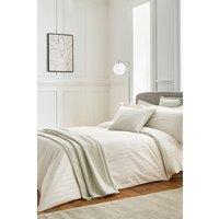 1951 'Adan' Cotton Sateen Duvet Cover in Off-White | Size: Super King