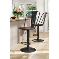 Living and Home 2Pcs Adjustable Swivel Bar Stool Dining Chair with Footrest in Black
