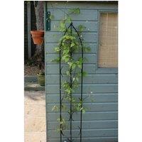 Poppy Forge Single Gothic Screen - Garden Screen, Plant Support - Steel - Black