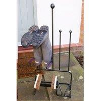 Poppyforge 2 Pair Boot Centre - Wellie Stand - Steel - L22.9 x W43.2 x H88.9 cm in Black