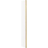 Balterley 8mm Wetroom Safety Glass Return Screen: 215mm x 1850mm, Brushed Brass in Metallics