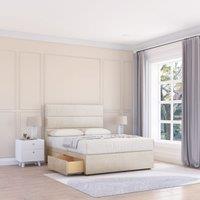 Texas Plush Velvet Memory Foam Bed Set With No Drawers, Mattress & Headboard