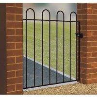 Burbage Iron Craft Court Hoop Top Single Gate - Fits Gap of 1000 mm x 950 mm High in Black