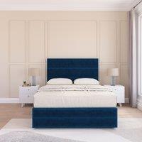 Monaco Divan Bed Set With No drawers & Matching Footboard - Plush Velvet