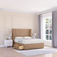 Falcon Naples Wingback Bed Set ,2 Drawers & 54" Floor Standing Headboard