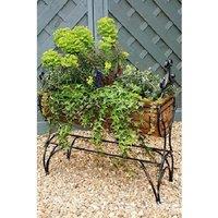 Poppy Forge Regal 750 Planter - Solid Steel - L30 x W76 x H76 cm - Black