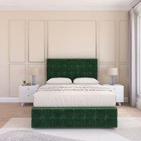 Sloomy Berlin Divan Bed Set With 2 drawers Footend - Plush Velvet in Emerald | Size: Double